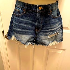 High waisted jean shorts